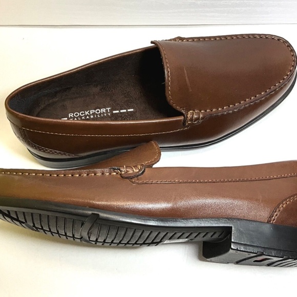 Rockport Classic Brown Leather Men’s Loafers Size 6.5W - Picture 8 of 8